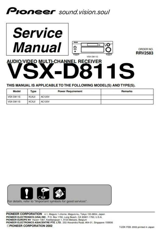 VSX-D811S, VSX-D811S-S_RRV2613_RRV2583